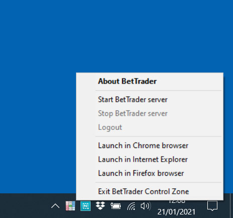 How to launch BetTrader on Windows